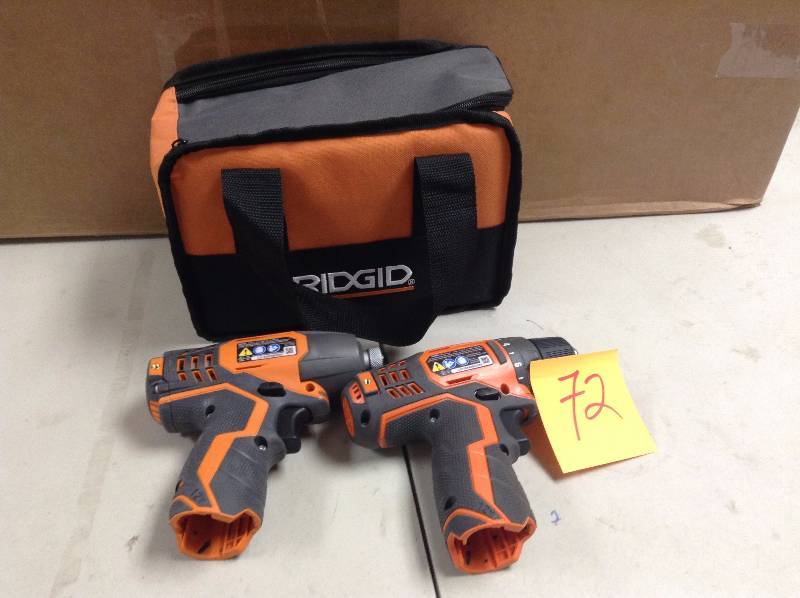 Lot of 2 Ridgid M12  Drill driver and impact drill Tools only