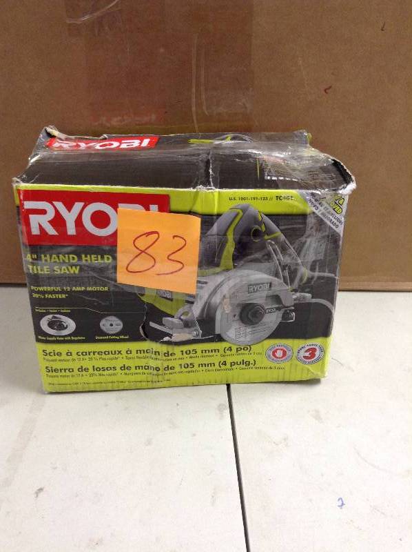 Ryobi 4 hand held wet tile saw used