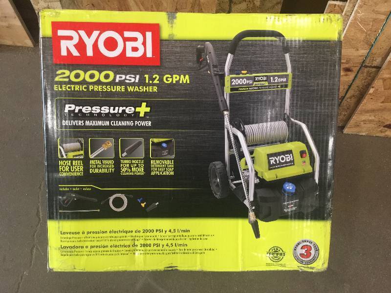 Ryobi 2000 PSI 1.2 GPM Electric Pressure Washer
