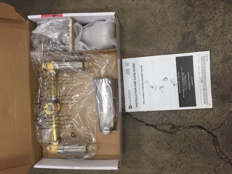 Glacier Bay Two HandleTub and Shower Faucet not used  Model 833cw-0004
