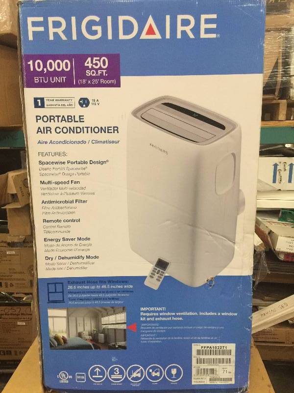 Frigidaire Prtable Air conditioner 10,000 btu not used