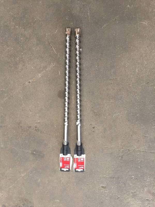 Lot of 2 Milwaukee SDS Max Bit 1 x 16 x 21
