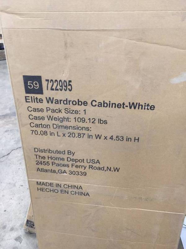Elite Wardrobe Cabinet White