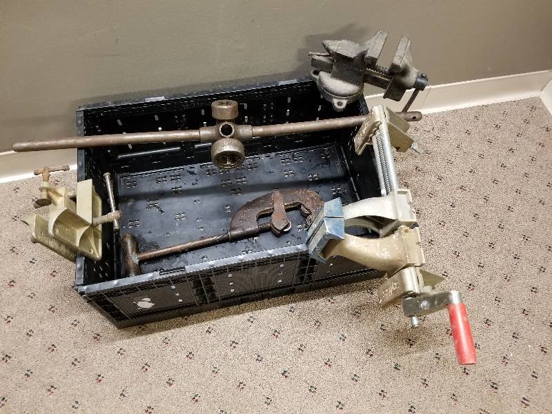 lot 131 image: Lot - Vice, TapDie, Pipe Cutter, Etc