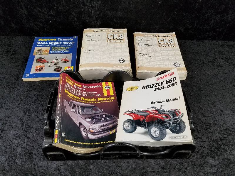 lot 115 image: Lot - Misc Service Manuals - CK8 Truck, Haynes Small Engine, Yamaha Grizzly 660