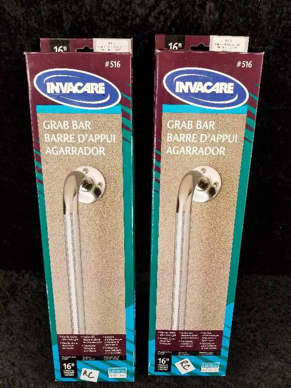 lot 120 image: Lot - (2) NEW Invocare 16 Chrome Grab Bars