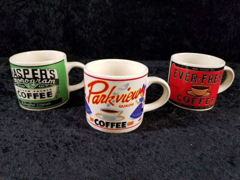 lot 56 image: Lot - (3) Yester Year Coffee Mugs