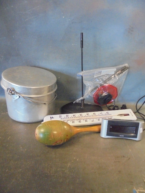 Camping pans, Clock and More