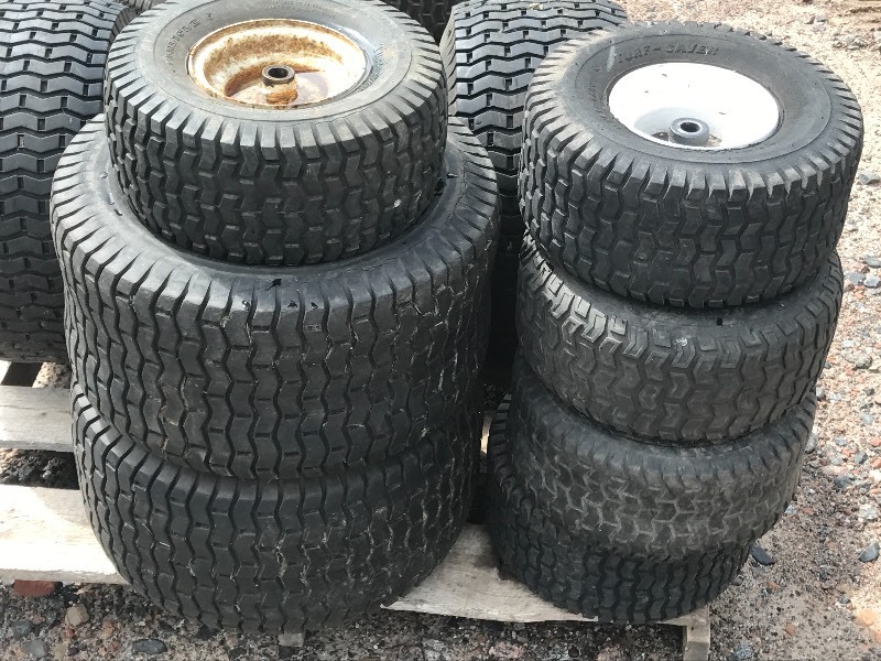 lot 8 image: Lot Of (7) Lawn Mower Wheels & Tires