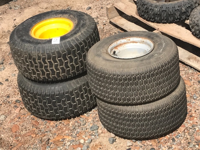 lot 10 image: (2) Sets Of Lawn Mower Wheels & Tires