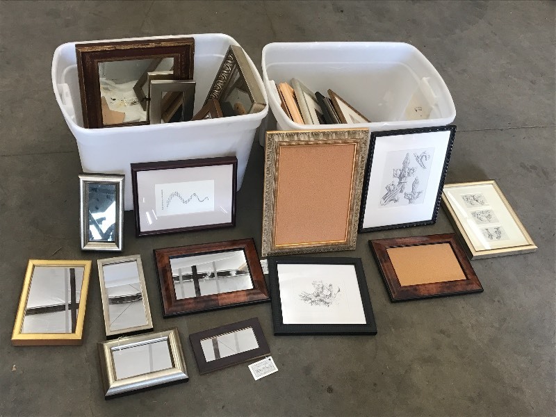 lot 71 image: (2) Totes Of Picture Frames