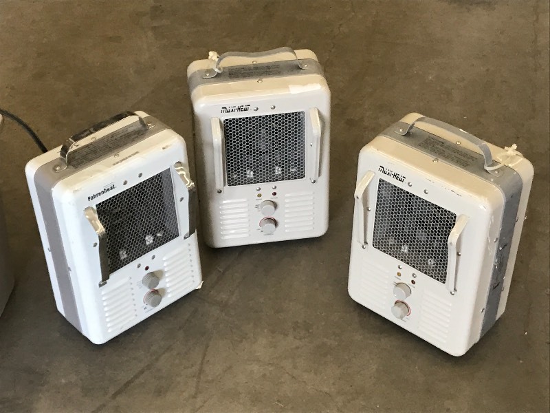 lot 77 image: (3) Electric Heaters
