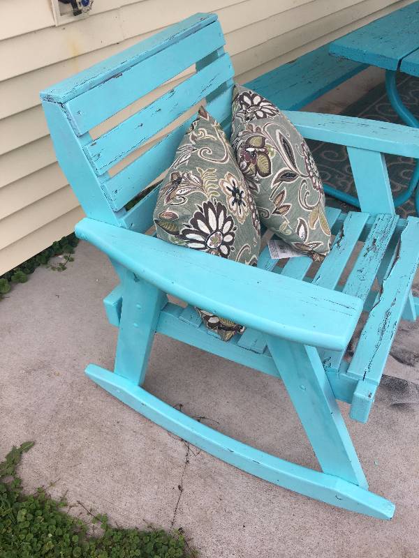 Rocking Chair with Pillows