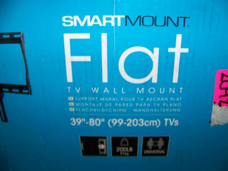 lot 106 image: Peerless, SmartMount, Flat TV Wall Mount for 39 - 80 TVs  Televisions  Monitors  Displays - NEW IN BOX