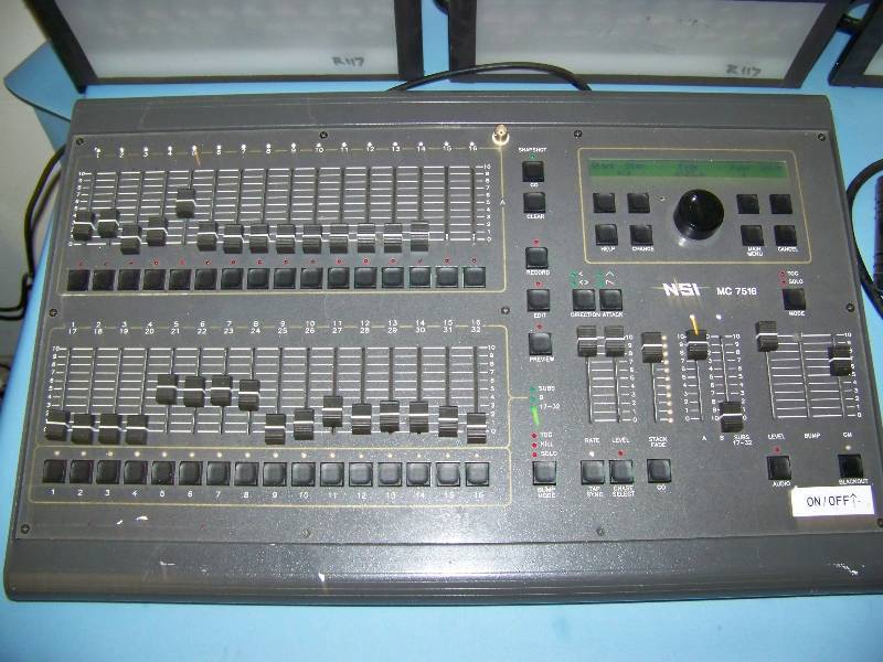 lot 47 image: Leviton  NSI, MC 7516, Professional Lighting Control Console, (4) Lights and Cable