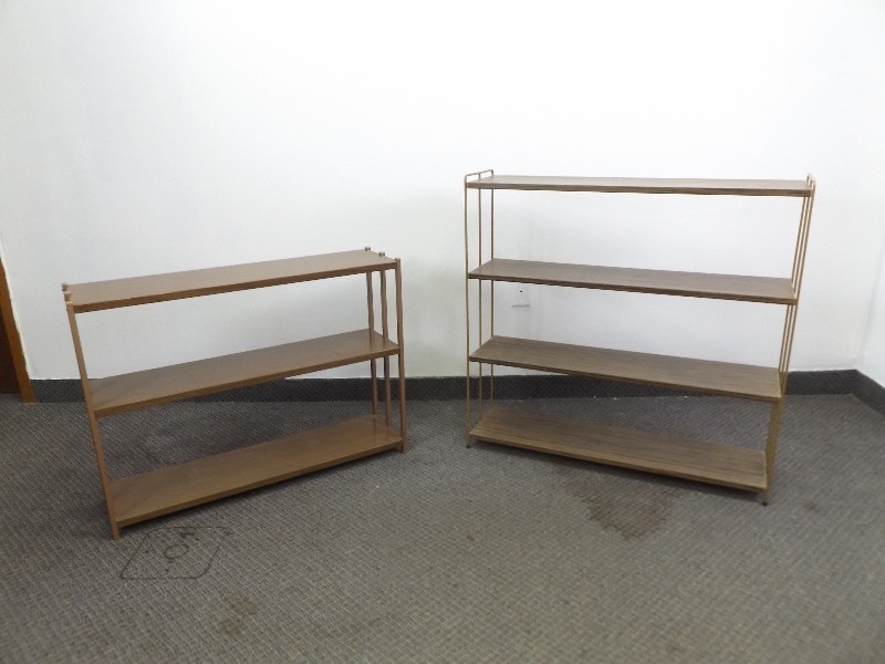lot 17 image: 2 Vintage Metal Book Shelves