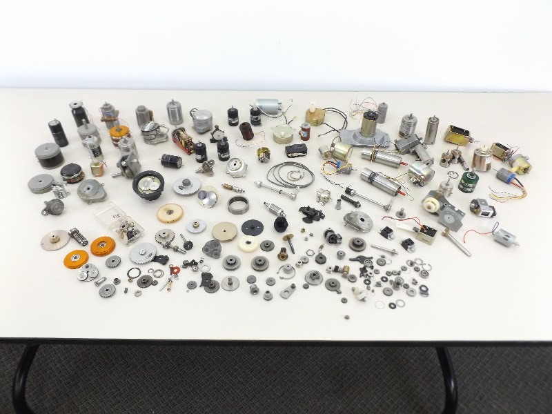 lot 29 image: Large Lot of Very Technical Small Electric Motors, Gears, etc.
