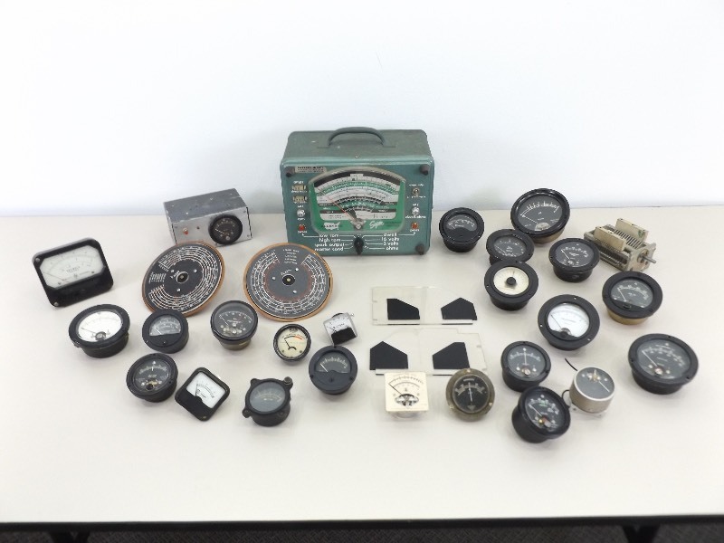 lot 30 image: Lot of Dials, Gauges, Meters, etc.