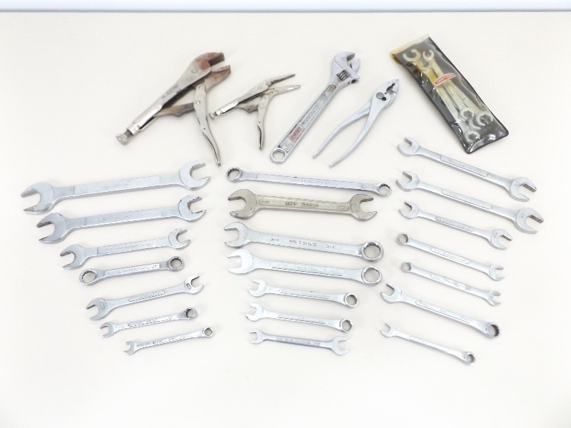 lot 34 image: Lot of Open End, Crescent, etc. Wrenches