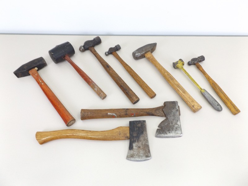 lot 35 image: Lot of Hatchets, Hammers, Mauls, etc.