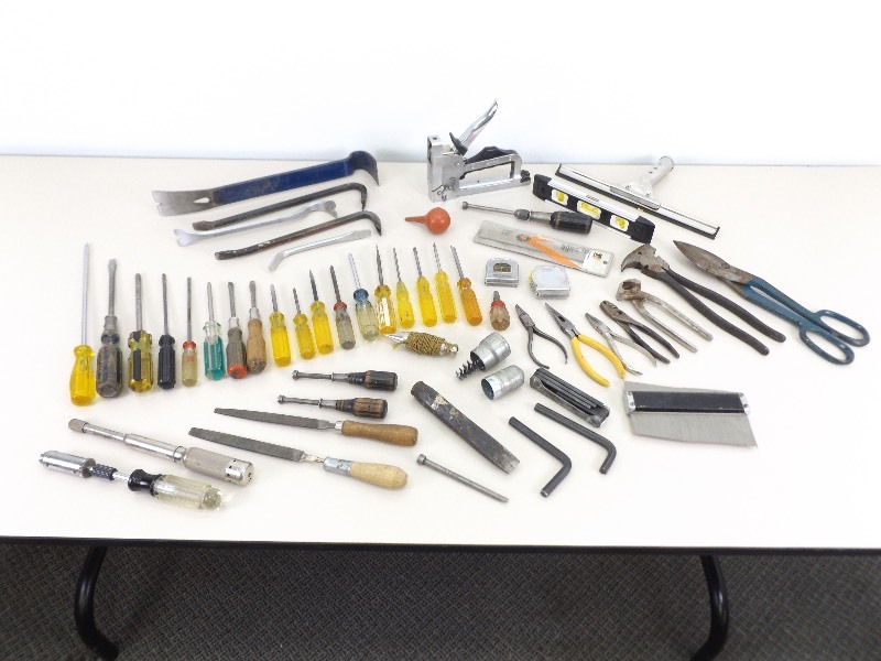 lot 37 image: Lot of Misc. Pry Bars, Hand Tools, etc.