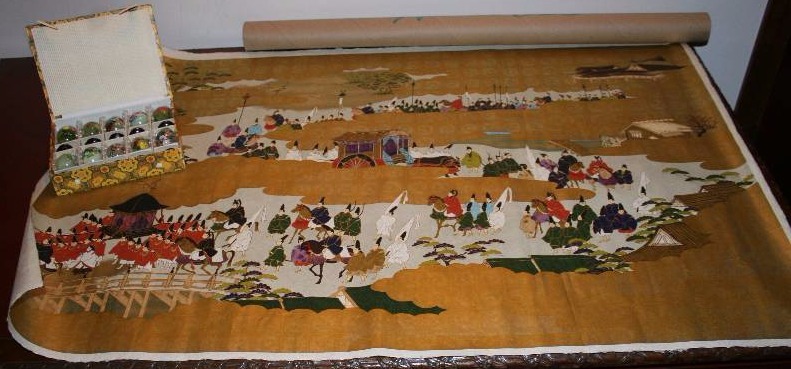 lot 84 image: Japanese Artwork and Marble Eggs