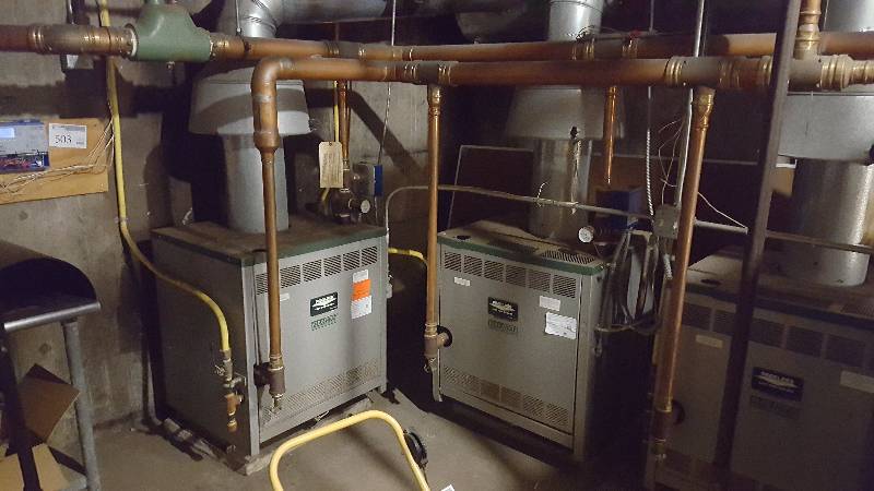 lot 503 image: Boiler System Includes (3) peerless Flex Heat Boilers and Control System.