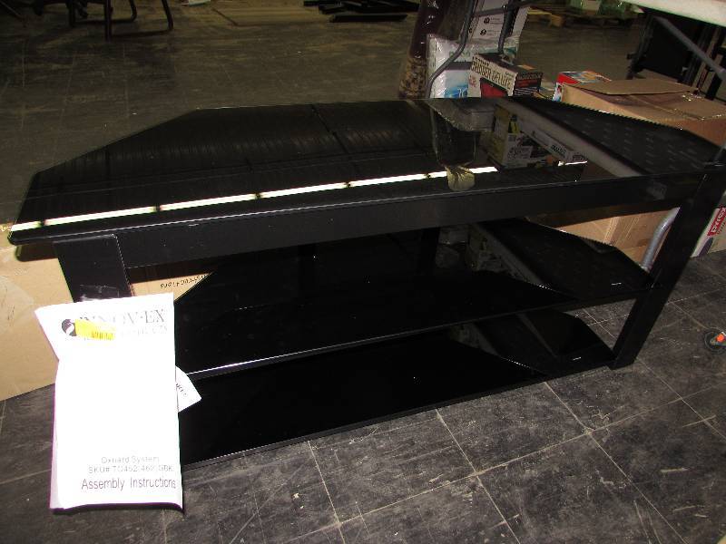InnovEx Oxnard 52in TV Stand Black, MSRP $209.99