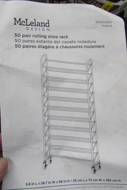 McLeland 50 Pair Rolling Shoe  Silver, MISSING PARTS