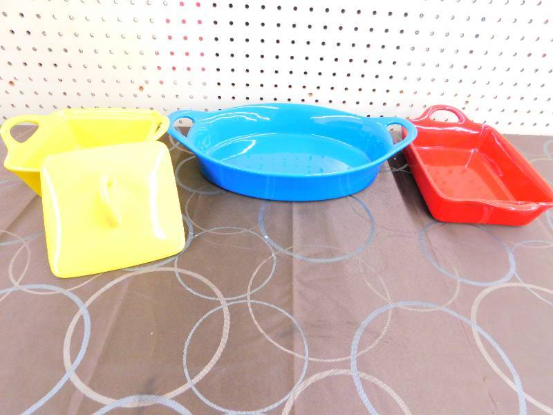 Chefs Mark 4pc colored bakeware, MSRP $46.99