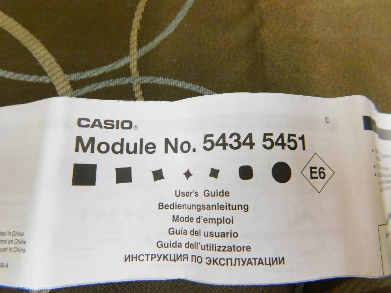 casio module no 5434 5451