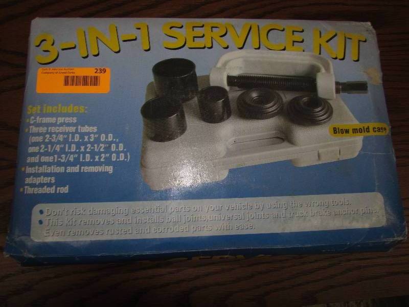 lot 239 image: 3 IN 1 SERVICE KIT FOR BALL JOINTS, U JOINTS, AND TRUCK BRAKES