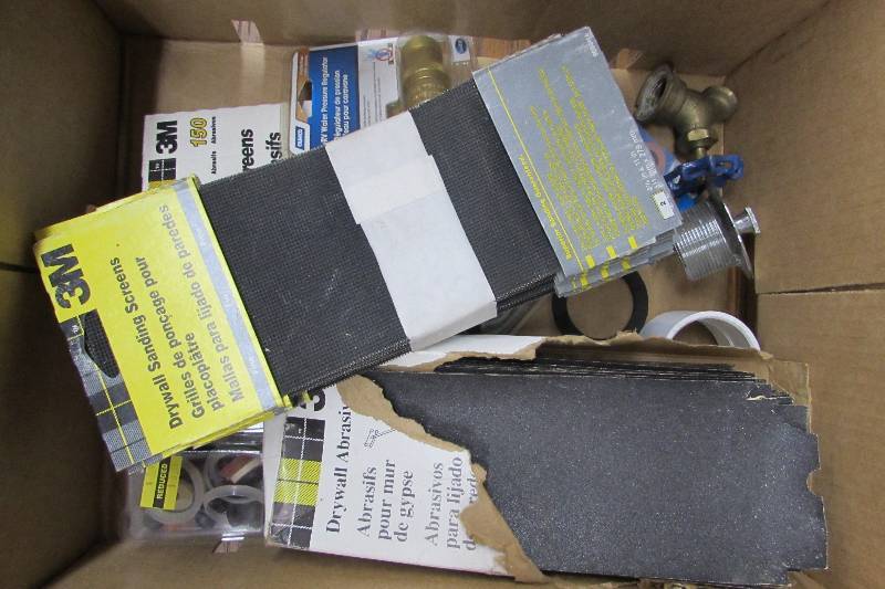 lot 251 image: DRYWALL SANDING PAPER AND MISC FITTINGS