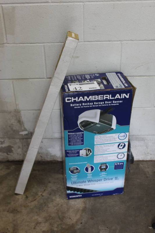 lot 42 image: Chamberlain Battery Backup Garage Door Opener