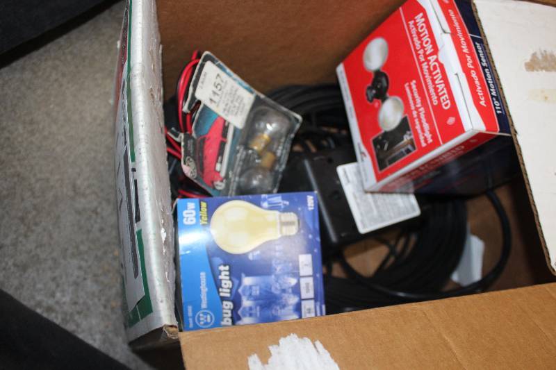 lot 114 image: Misc Electronic Components Includes Bug Light, Motion Light