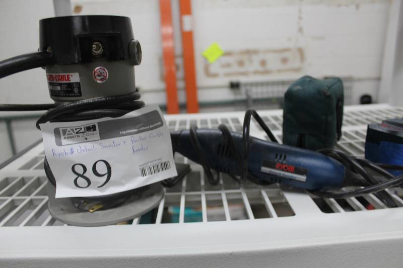 lot 89 image: Ryobi Detail Sander, Porter Cable Router