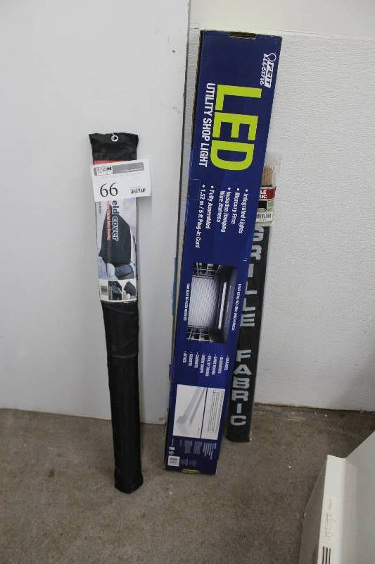 lot 66 image: LED Utility Shop Light, Windshield Cover