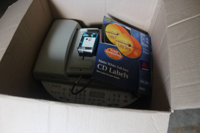 lot 172 image: HP OfficeJet 6110 Printer w CD Label Kit, Ink Cartridge