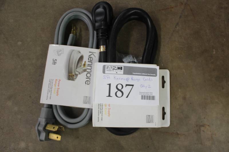 lot 187 image: Lot of (2) Kenmore 5ft. 220V Range Cords