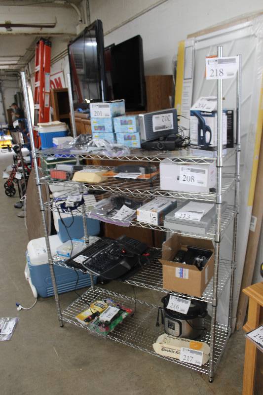 lot 218 image: 5-Shelf Metal Shelving Unit