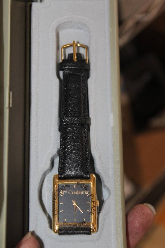 lot 210 image: Credential Mens Wrist Watch w Black Band