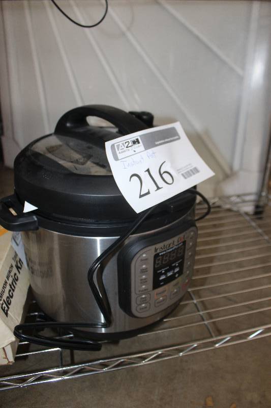 lot 216 image: Instant Pot Programmable Electric Pressure Cooker w User Manual