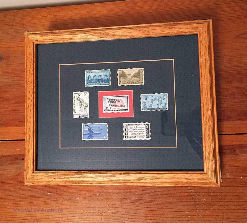 lot 14 image: Framed stamps