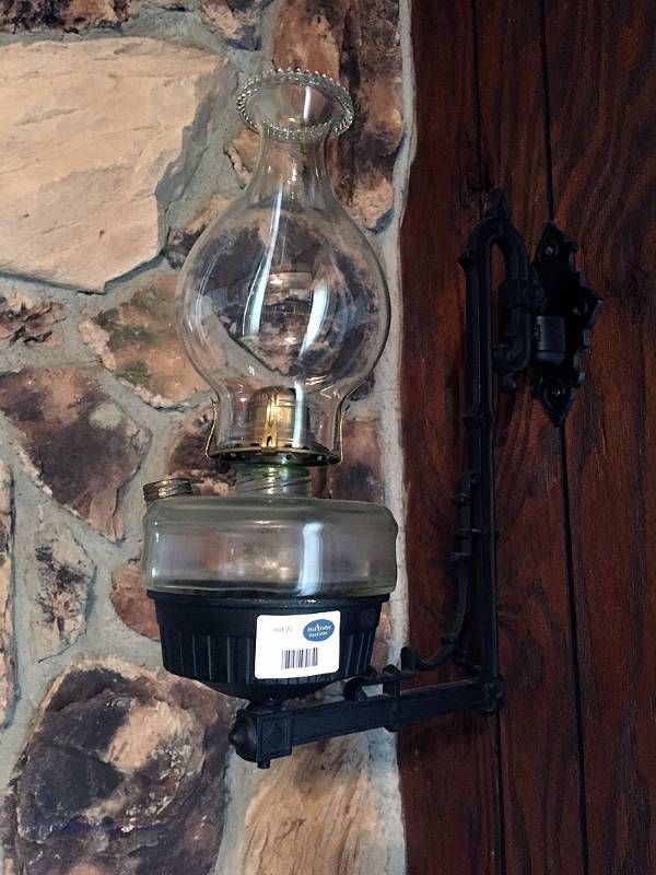 lot 25 image: Wall Mount Kerosene Lamp (2)