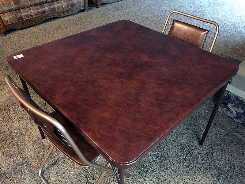 lot 55 image: Card table and chairs