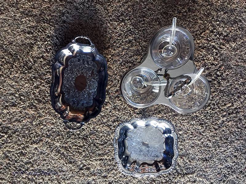 lot 103 image: Dressing server and silver platters