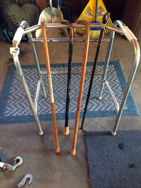 lot 170 image: Walker and canes