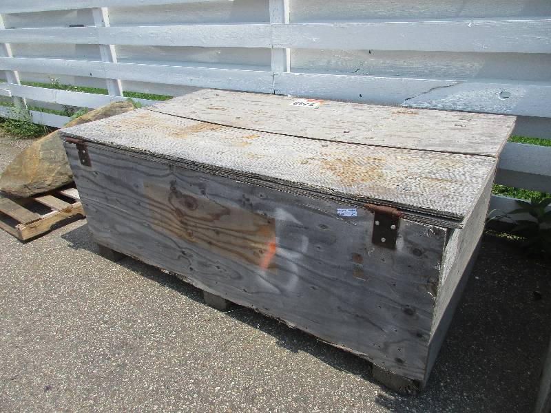 Shipping crates and anchor
