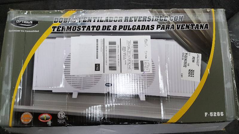 Optimus Electrically Reversible Twin Window Fan