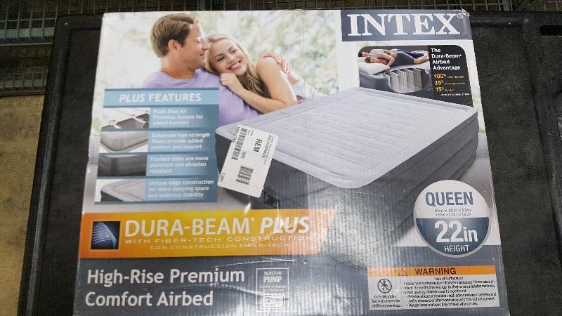 Intex Fiber-Tech Comfort Plush Raised 22 Airbed - Queen